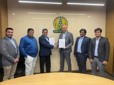 Wingsure and AICIL representatives exchanging the signed agreement at AICIL’s offices